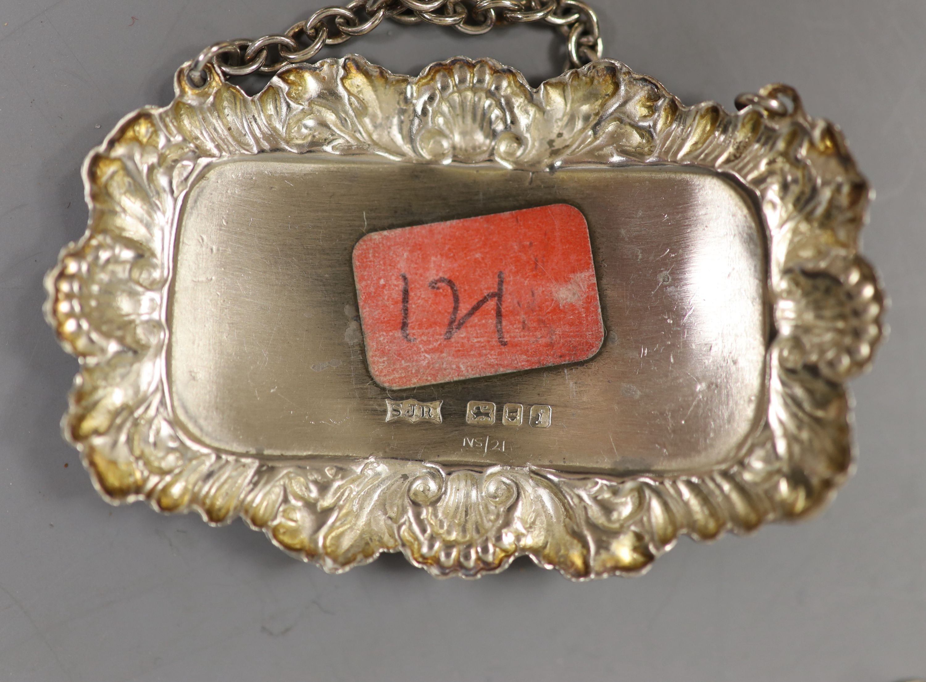 Three 19th century silver wine labels, Madeira(2) & Claret, six modern silver wine labels and three others.